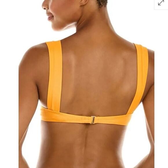 NWT WeWoreWhat Carrot Orange Claudia Swimsuit Top Size Large‎ - Picture 3 of 8
